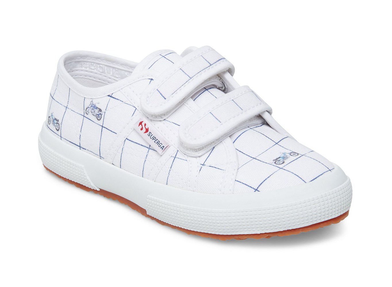 Tenis Infantil Branco/Azuis - Superga 2750 Cotjstrap Fantasy - KENWR-0321